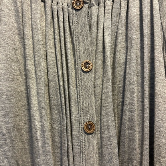 Gray Off-Shoulder Women's Top - Picture 2 of 6